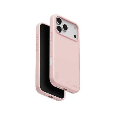Uniq Hybrid Lino MagSafe Case for iPhone 18 Pro - Pale Rose